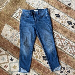 Madewell Women's Distressed Blue Skinny Jeans